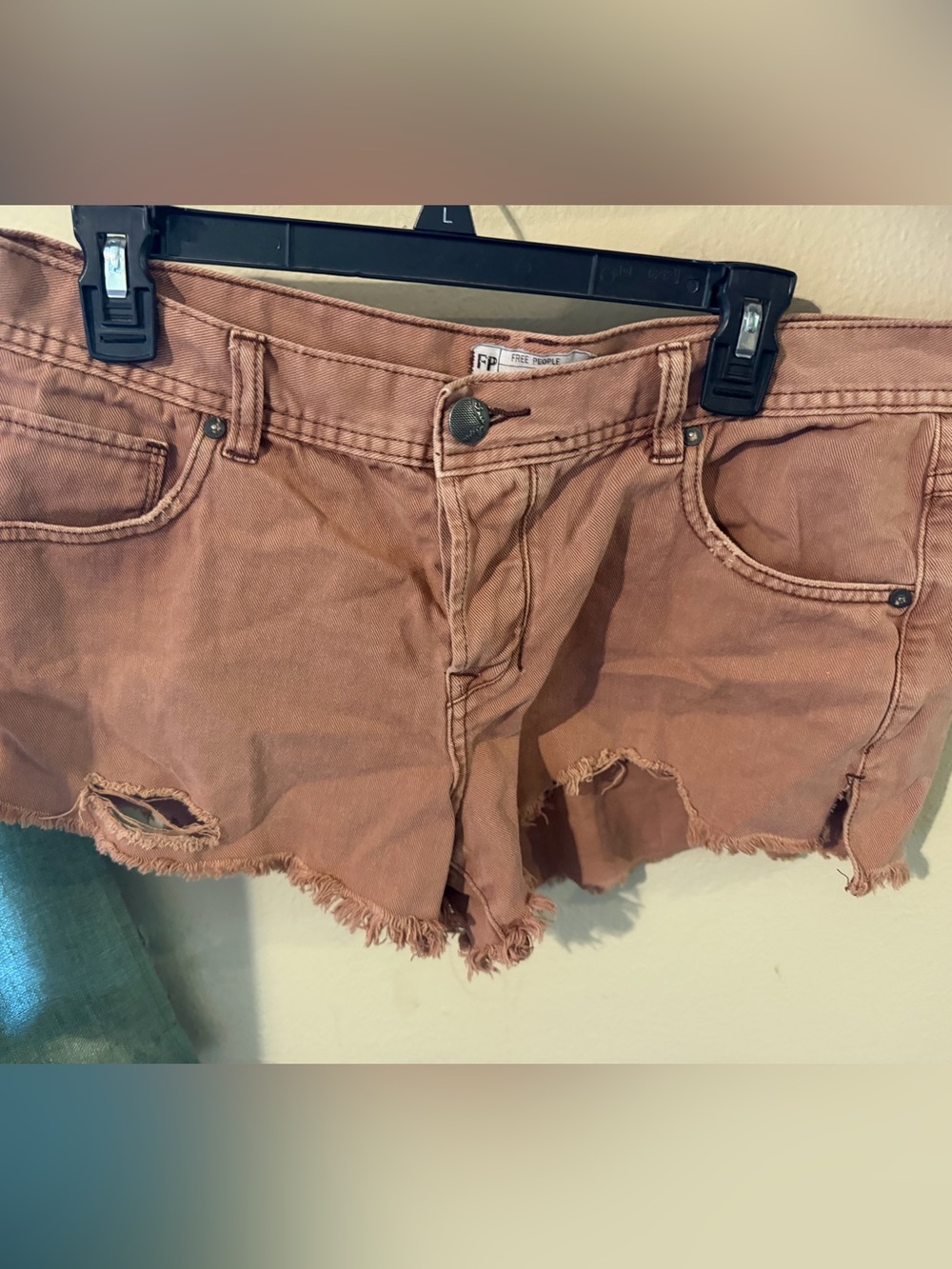 Free people rusty orange Jean shorts